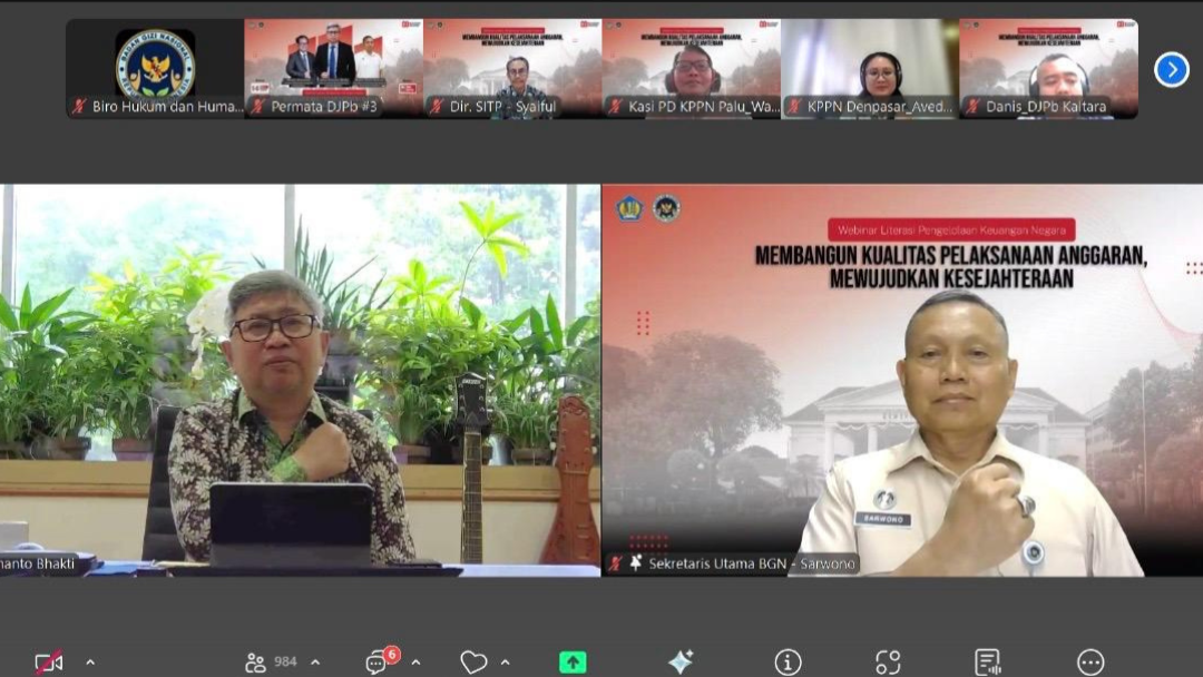 Tingkatkan Kualitas Anggaran, BGN Merangin dan Kemenkeu Selenggarakan Webinar Literasi Keuangan